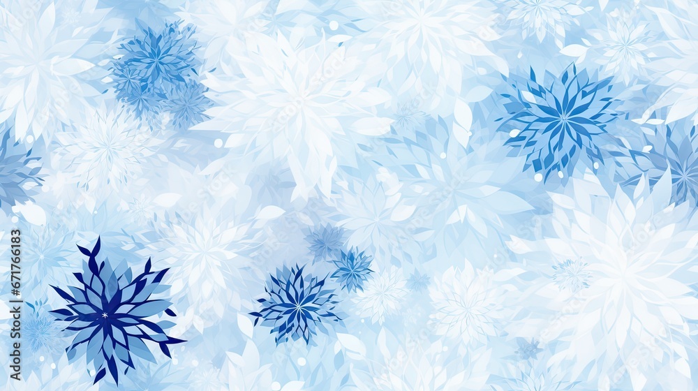 a blue and white snowflake background with snow flakes on the bottom and bottom of the snow flakes. generative ai a blue and white snowflake background with snow flakes on the bottom and bottom of the snow flakes. generative ai