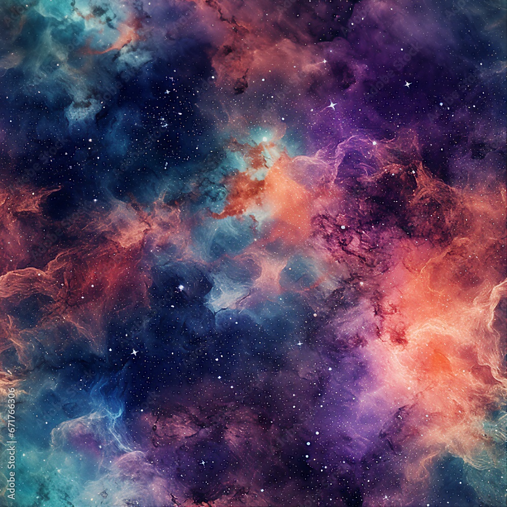 Acid Washed Space Galaxy Texture Pattern