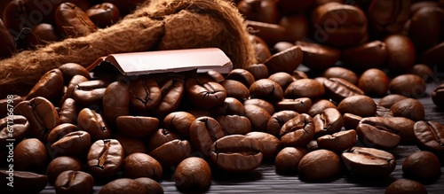 Chocolate made from coffee beans photo