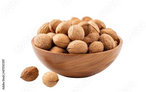 walnuts in a bowl isolated