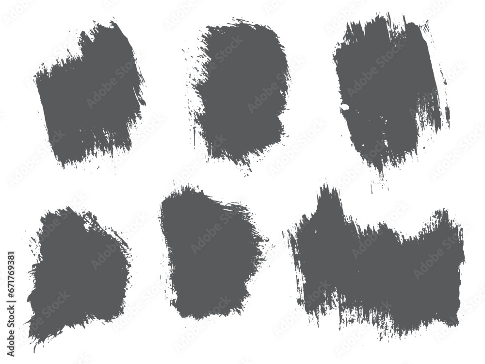 Set of hand painted black grunge watercolor brush stroke Set of hand painted black grunge watercolor brush stroke