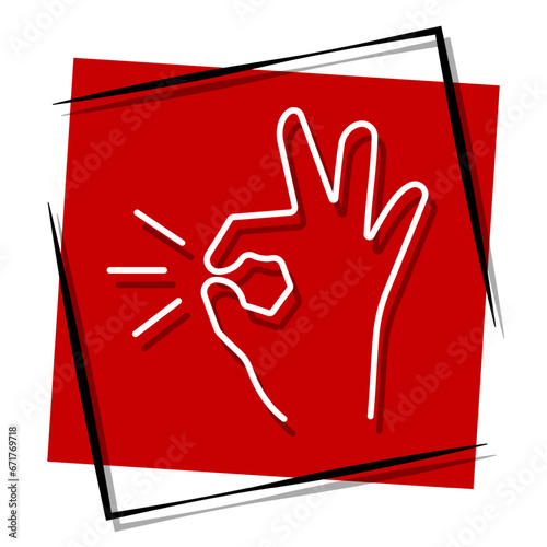 best choice red banner in frame. Vector illustration.