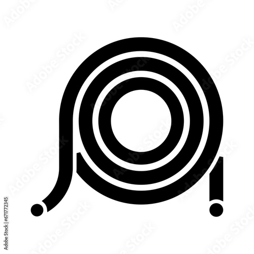 rubber tube glyph icon illustration vector graphic. Simple element illustration vector graphic, suitable for app, websites, and presentations isolated on white background