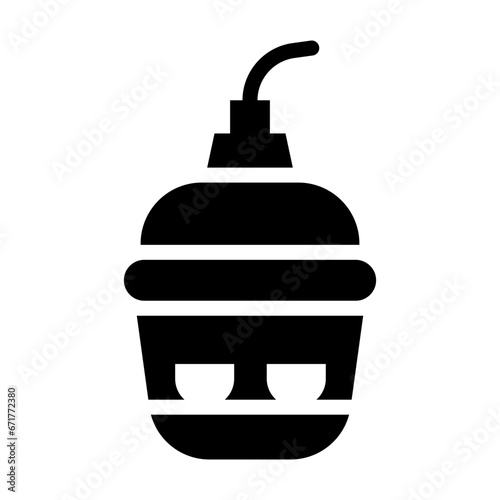 desiccator glyph icon illustration vector graphic. Simple element illustration vector graphic, suitable for app, websites, and presentations isolated on white background