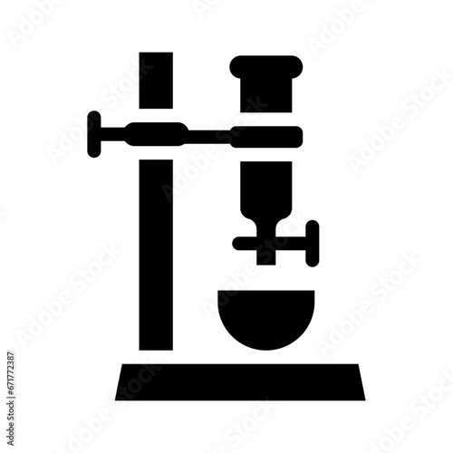 burette glyph icon illustration vector graphic. Simple element illustration vector graphic, suitable for app, websites, and presentations isolated on white background