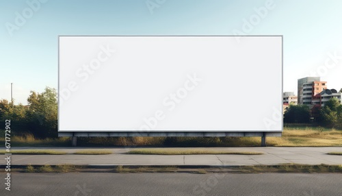 blank billboard on the street ,daylight