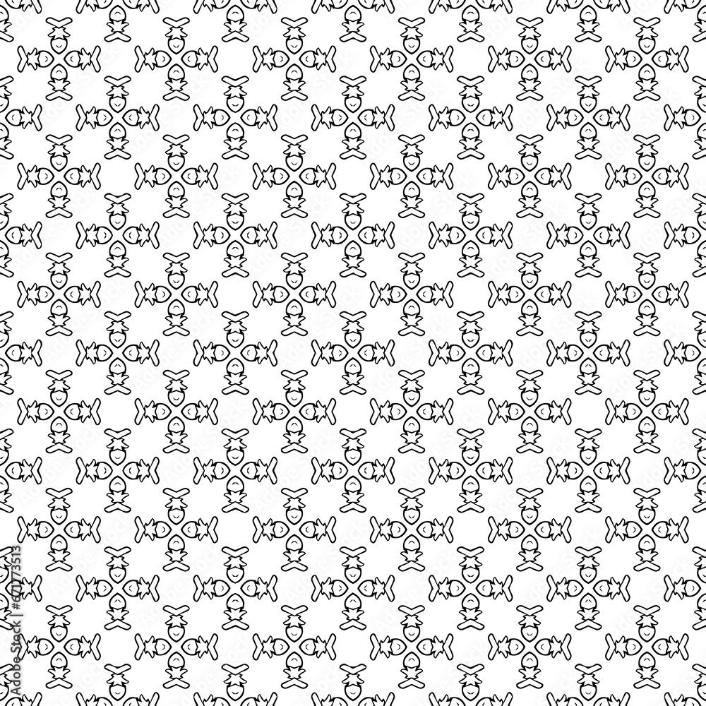 Black seamless abstract pattern. Overlay for background and backdrop. Ornamental design. PNG graphic illustration with transparent background.