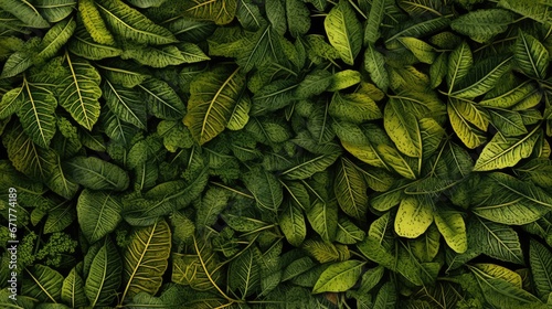  a close up of a bunch of green leaves on a wall with a black phone in the middle of the picture.  generative ai