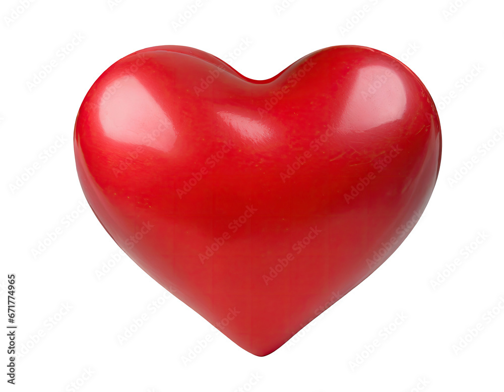 red heart balloon isolated on a transparent background. PNG cutout or clipping path.