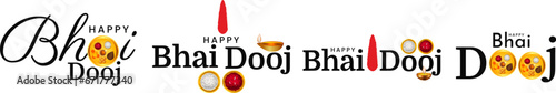 Happy Bhai Dooj Typography Social Media Post	