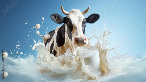 cow in milk desktop wallpaper