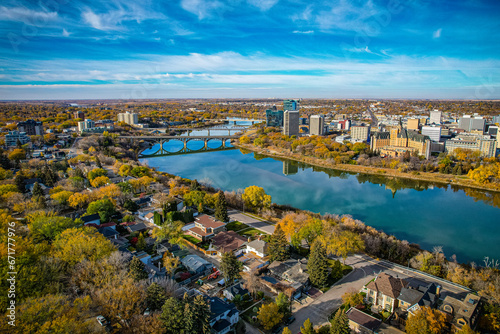 Urban Heartbeat: Downtown Saskatoon, Saskatchewan Skyline photo