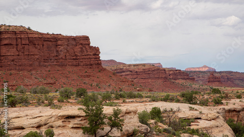 Scenic red rock  landscape  along Rt. 95 through Fry Canyon  Utah