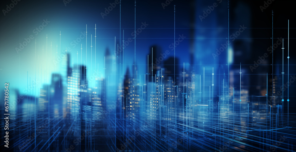 Background conceptual image with market graphs and diagrams