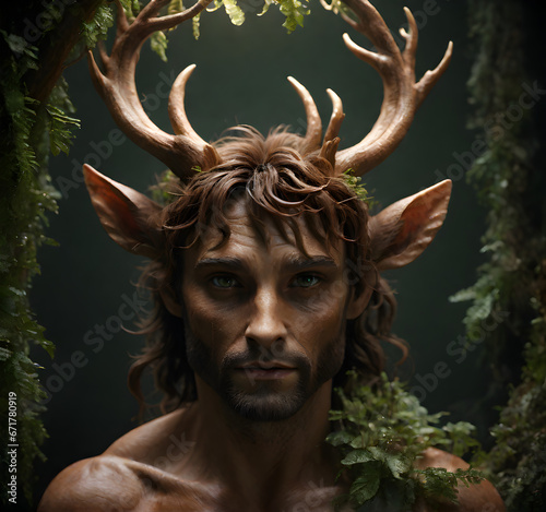 Faun: Mythical Forest Being of Enchantment. generative AI