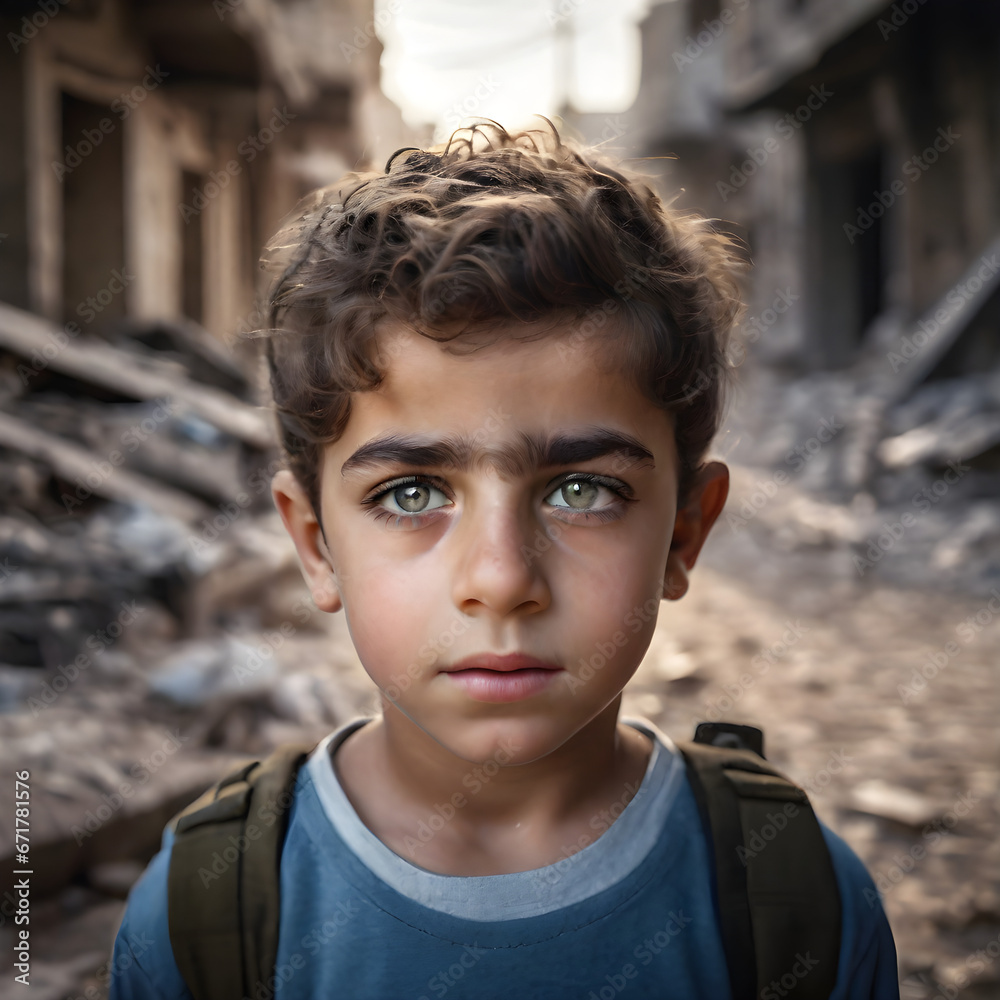 Israeli Child in a War-Torn City: Resilience Amidst Adversity. generative AI Israeli Child in a War-Torn City: Resilience Amidst Adversity. generative AI