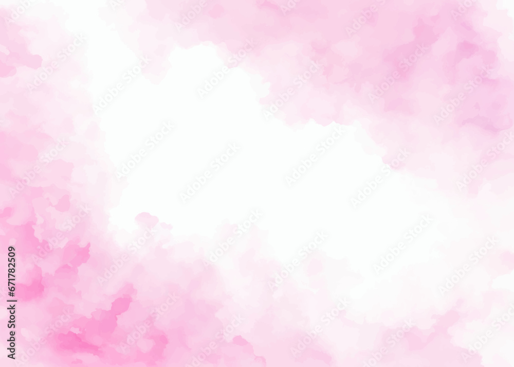 Pink watercolor background painting with abstract fringe and bleed paint drips and drops, painted paper texture design
