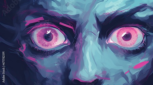 A close-up of a man's face. Dramatic moment.