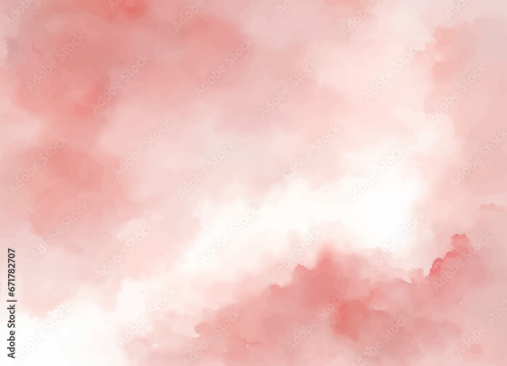 Red watercolor abstract background. Watercolor pink background. Abstract red texture.
