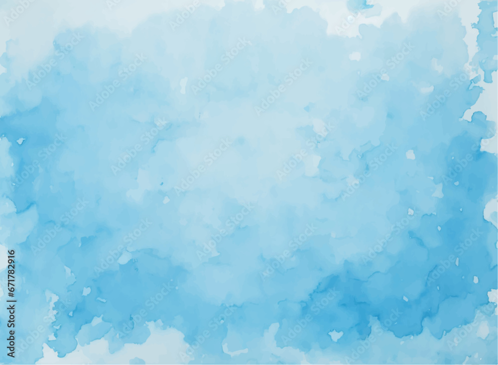 Abstract light blue watercolor for background