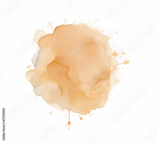 Abstract orange watercolor background. Watercolor splash