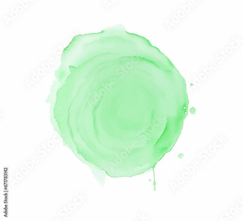 Abstract green watercolor background. Watercolor splash