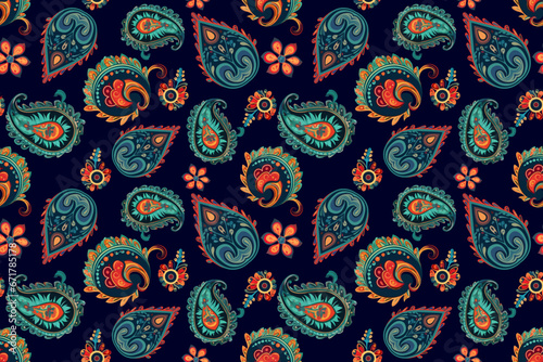 Abstract ethnic pattern flower design. Aztec fabric boho mandalas textile wallpaper. Tribal native motif African American sari elegant embroidery vector background 