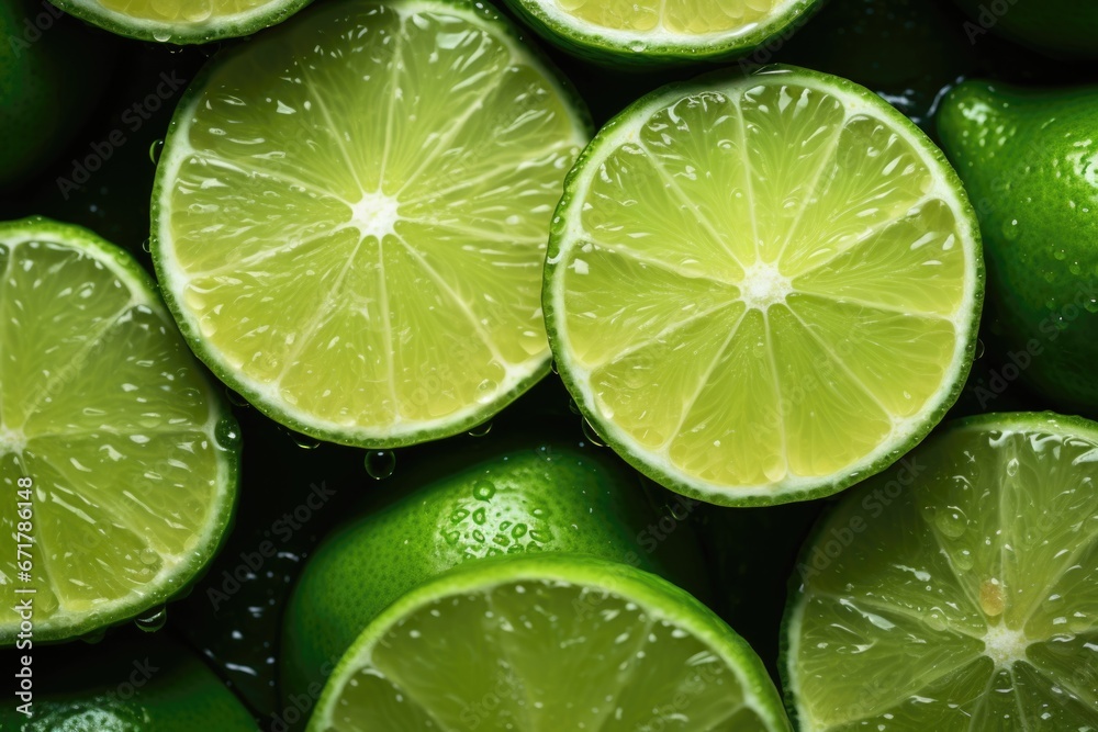 sliced limes close up background sliced limes close up background