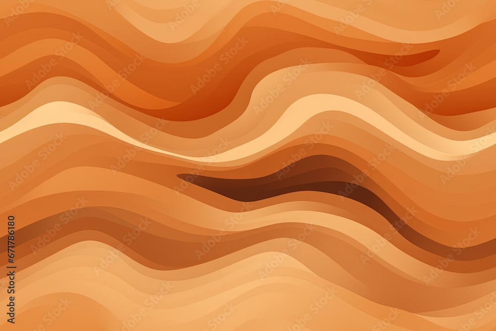Fototapeta premium Désert abstrait simpliste, dune, fond de sable sans couture pour enfants. Idéal pour le papier peint des chambres d'enfants. IA générative, IA