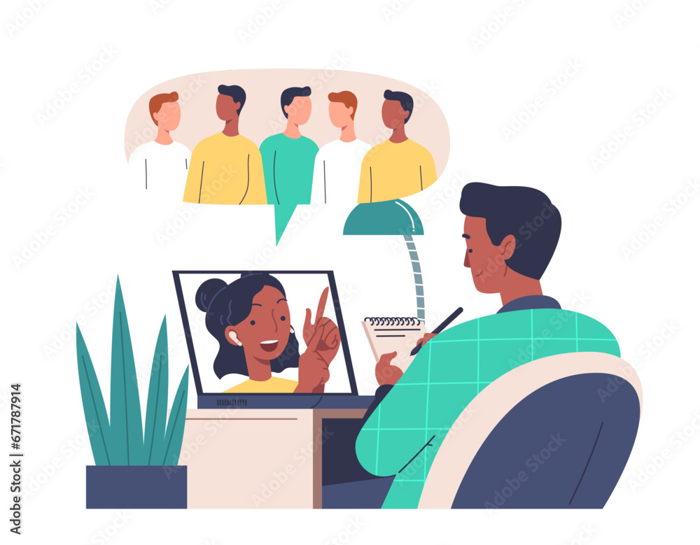 Personal coaching vector concept