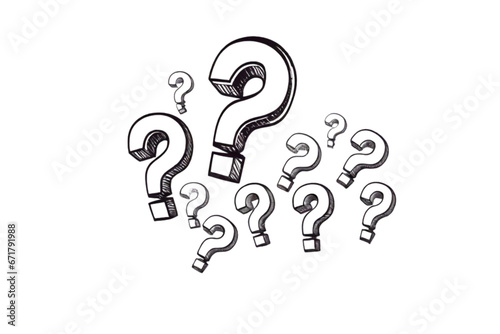 Isolated Question Mark on White Background