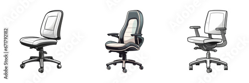 Cartoon office chair. Vector illustration