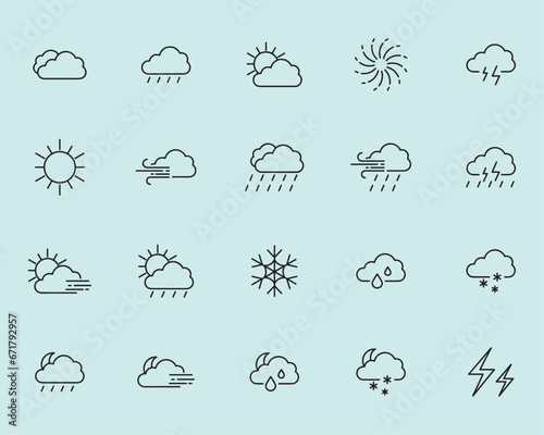 Conjunto de iconos del Clima