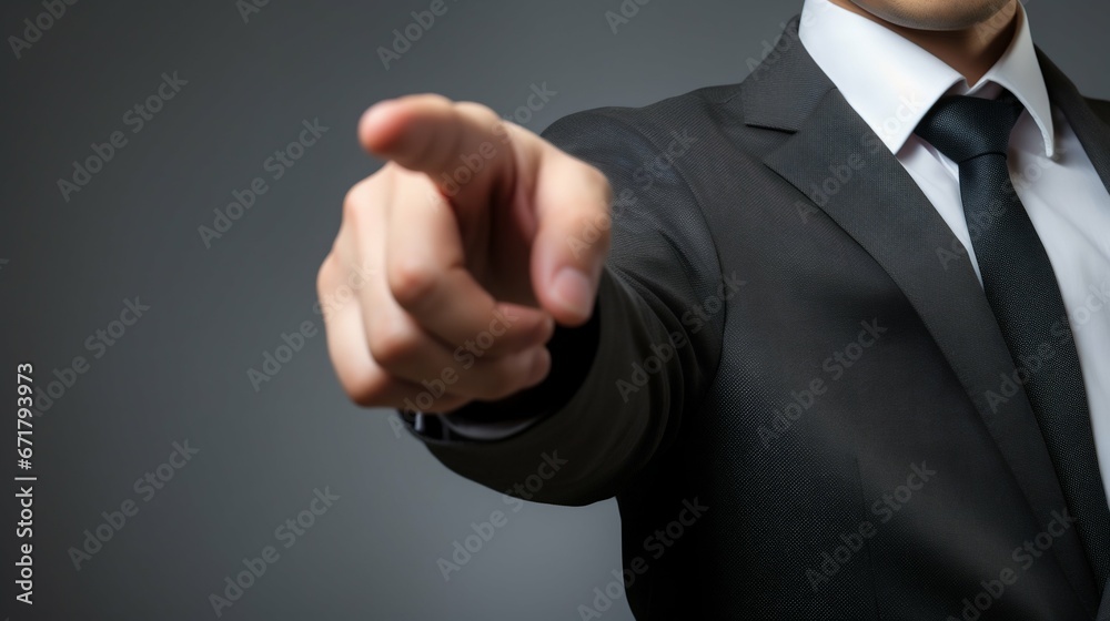 Businessman's Directive: Pointing Straight at You. Generative ai Businessman's Directive: Pointing Straight at You. Generative ai