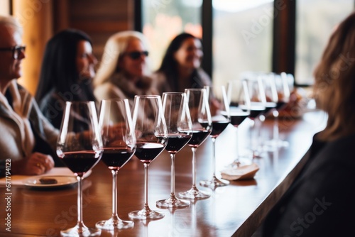 Whistlerian Style Wine Tasting with Crimson Brown Palette photo