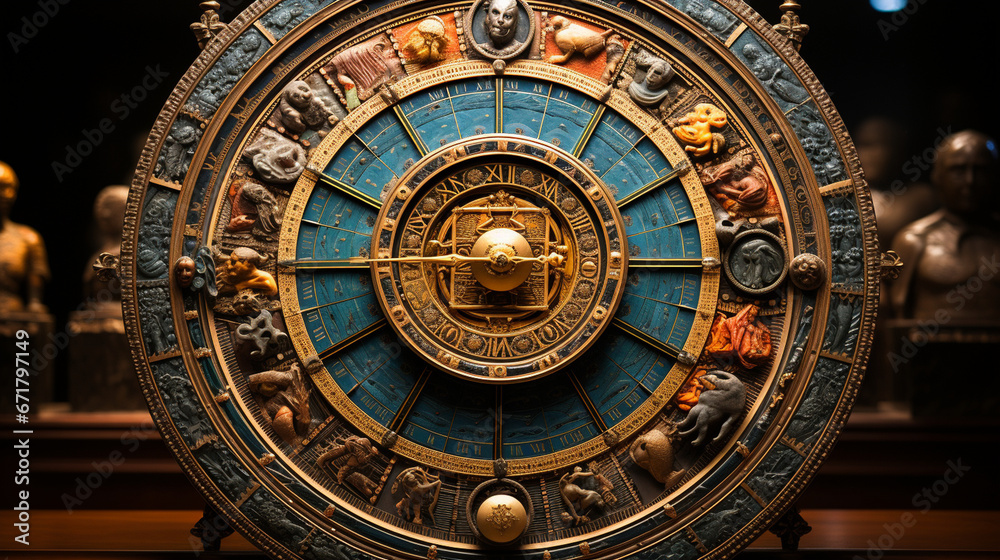 The Zodiac Wheel: A dazzling and intricate depiction of the entire zodiac wheel, with each sign beautifully represented