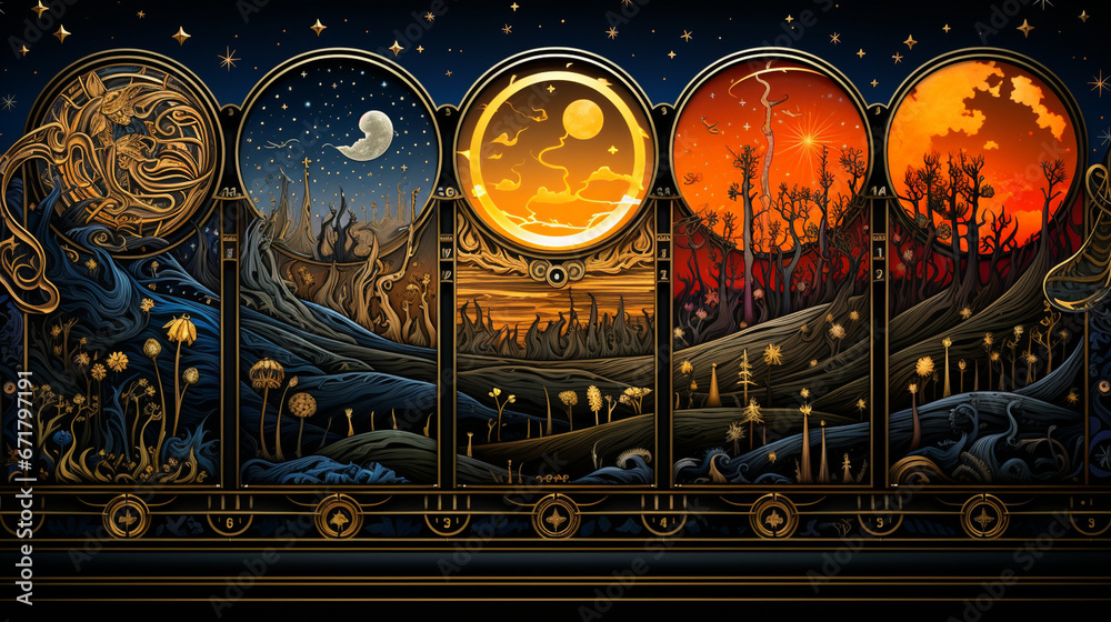 Zodiac Elements An artistic representation of the zodiac signs