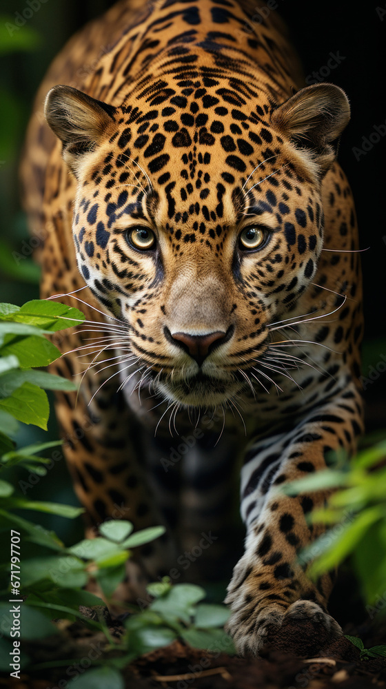 Obraz premium Close-up portrait of leopard