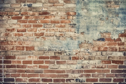 Distressed brick wall background. Generative AI