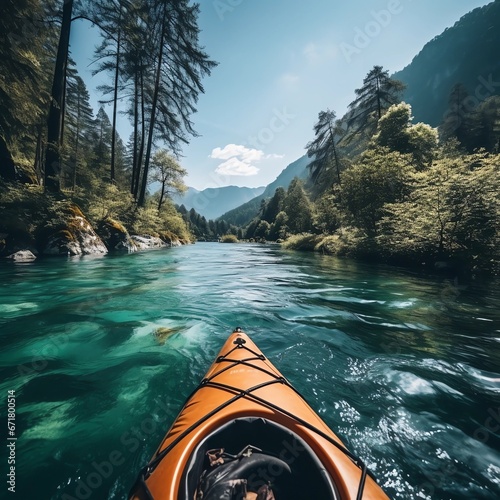 kayak on the river © Jan