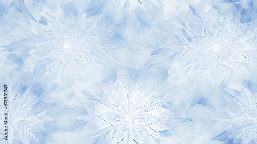  a blue and white background with snowflakes in the middle of the image and snow flakes in the middle of the image.  generative ai