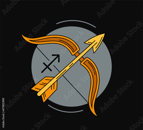 Zodiac symbol Sagittarius vector concept
