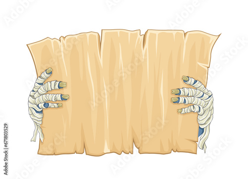 Zombie hands with plank vector