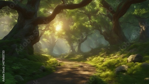 morning in the woods elven woods