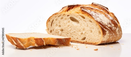 Studio shot bread on a white background
