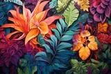 Close-up of vibrant foliage on a clean backdrop. Generative AI