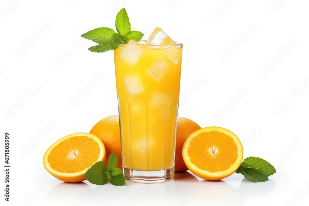 Fototapeta premium A Refreshing Glass of Citrus Delight Created With Generative AI Technology