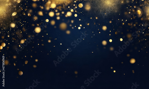 goldene Partikel vor farbigem Hintergrund, generated image 