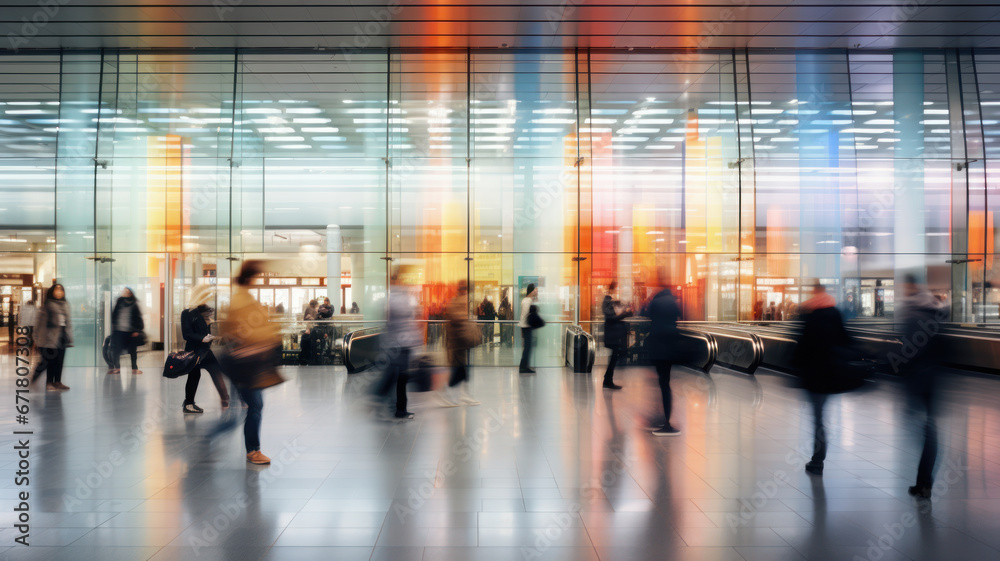 Busy Airport Terminal Long Exposure Busy Airport Terminal Long Exposure