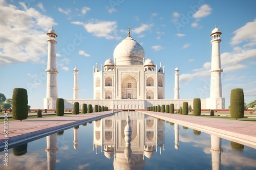 An architectural masterpiece: the Taj Mahal. 